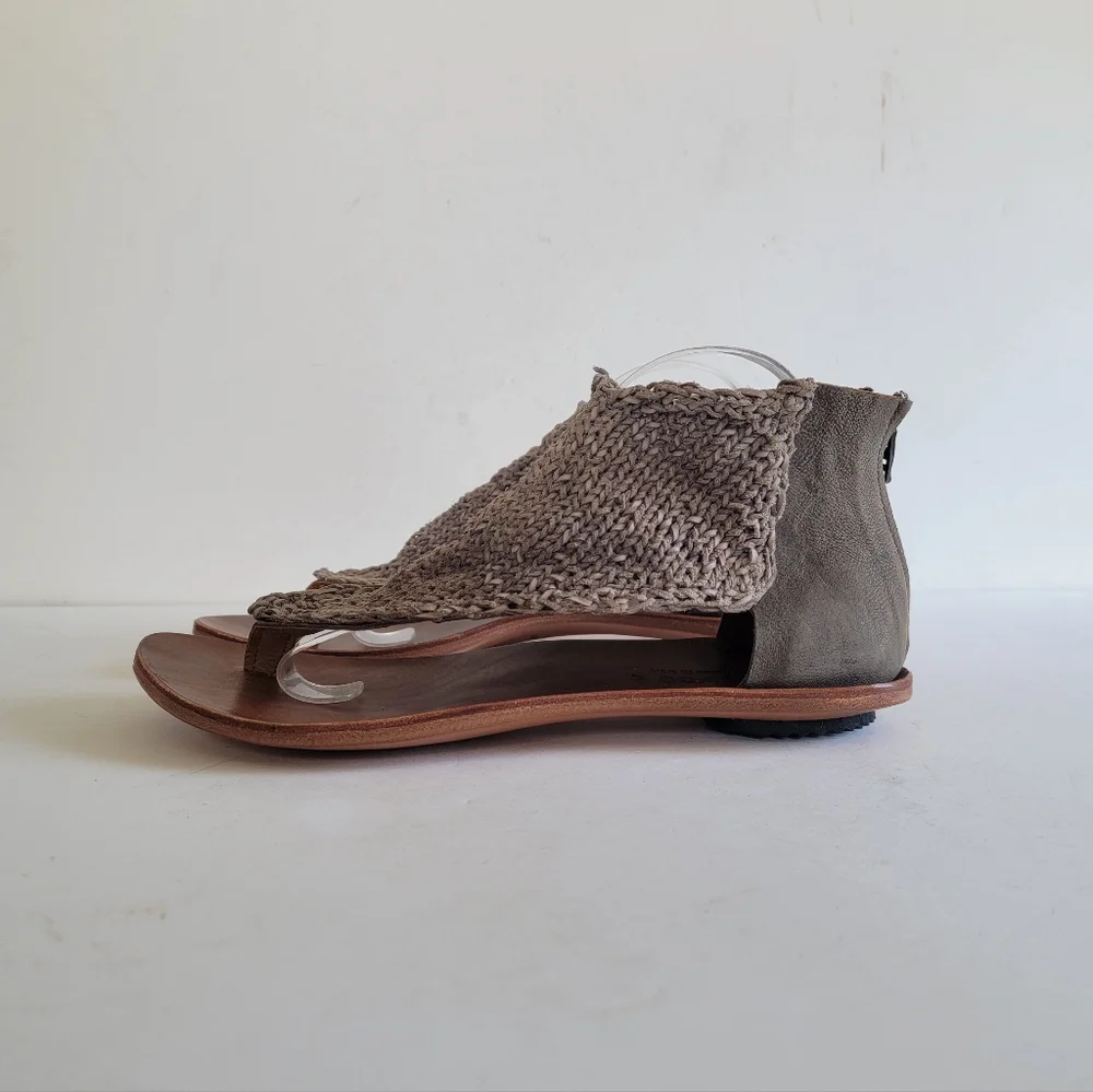 Cydwoq Dion Gray Sweater Woven Sandals Size 41 Boho Artsy Handcrafted in USA - Picture 16 of 16